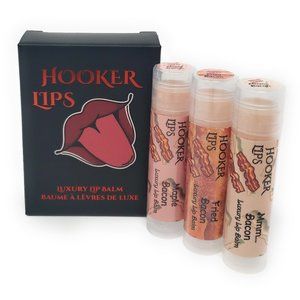 Hooker Lips Luxury Lip Balm Bacon Lovers I Variety 3 Pack